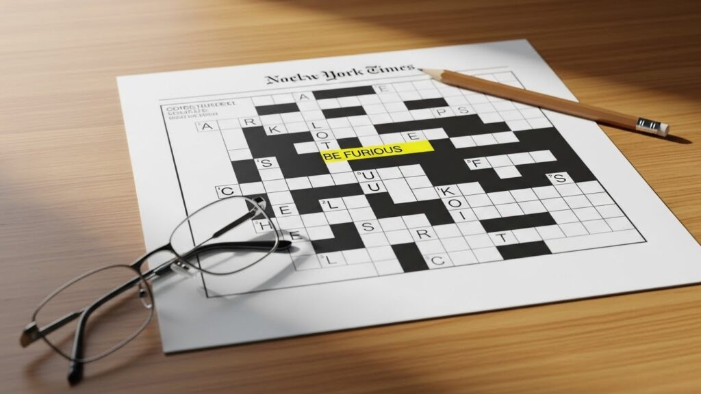 Be Furious NYT Crossword